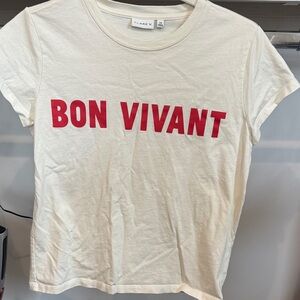 Clare V. Cream Bon Vivant Tee